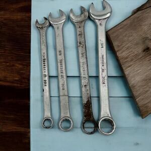 4 Vintage Thorsen Tools - 7/16, 9/16, 5/8, 3/4 Combination Wrench 12 Point USA